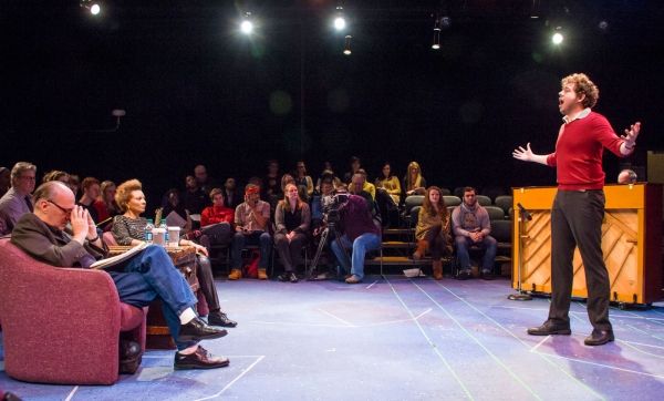 From left, music director Don Rebic and Leslie Uggams listened intently as Jim Miller Photo