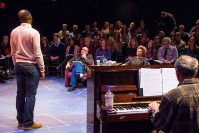 Don Rebic and Leslie Uggams provided detailed individual feedback to the students who Photo