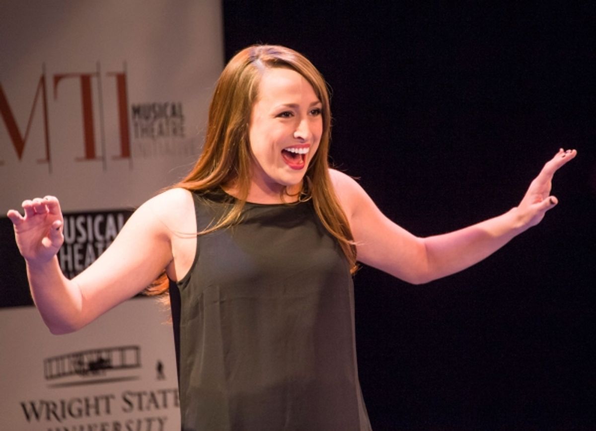 Senior Paige Dobkins sang 'Orange Colored Sky,' made popular by Nat King Cole. at 