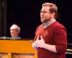 Senior Sean Jones performed 'Iâ€™m Just a Small Town Boy' during the master clas Photo