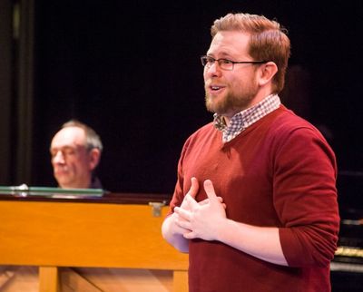 Senior Sean Jones performed 'Iâ€™m Just a Small Town Boy' during the master clas Photo