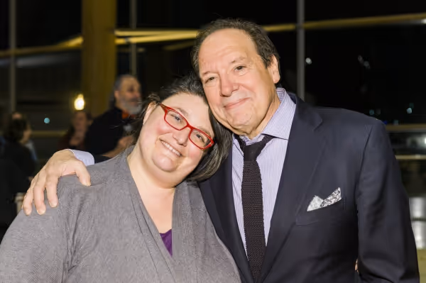 Director Amanda Dehnert and playwright Ken Ludwig  Photo