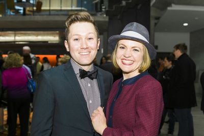 Cast members Stanley Bahorek and Jane Pfitsch  Photo