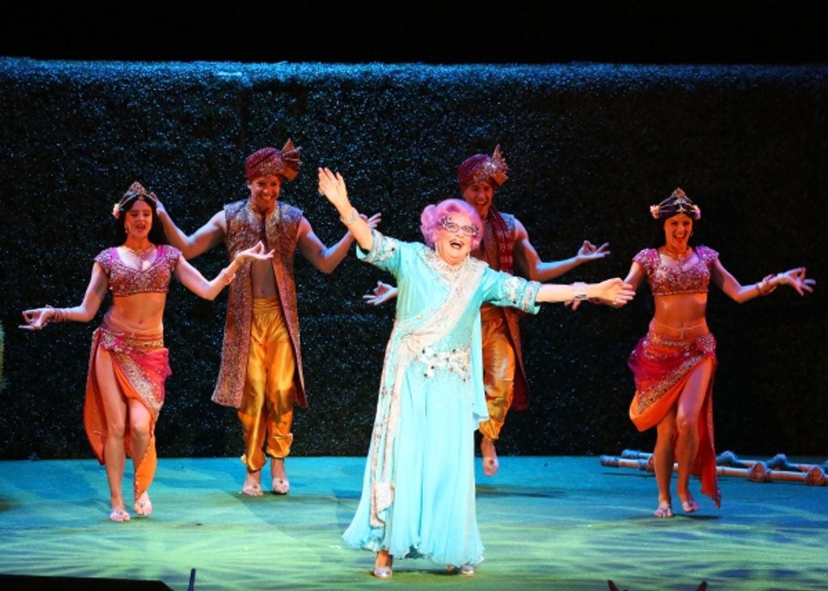 Dame Edna in the Australia/New Zealand tour of 'Eat Pray Laugh! Barry Humphries' Farewell Tour,' adapted for the U.S. as 'Dame Edna's Glorious Goodbye - The Farewell Tour.' at 