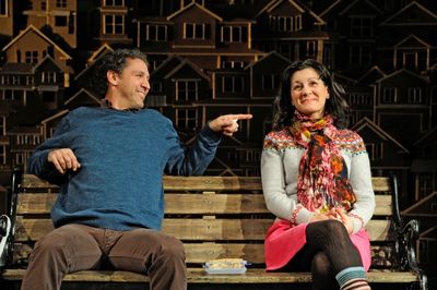 Mauro Hantman as John Dodge and Angela Brazil as Mrs. Swanson Photo