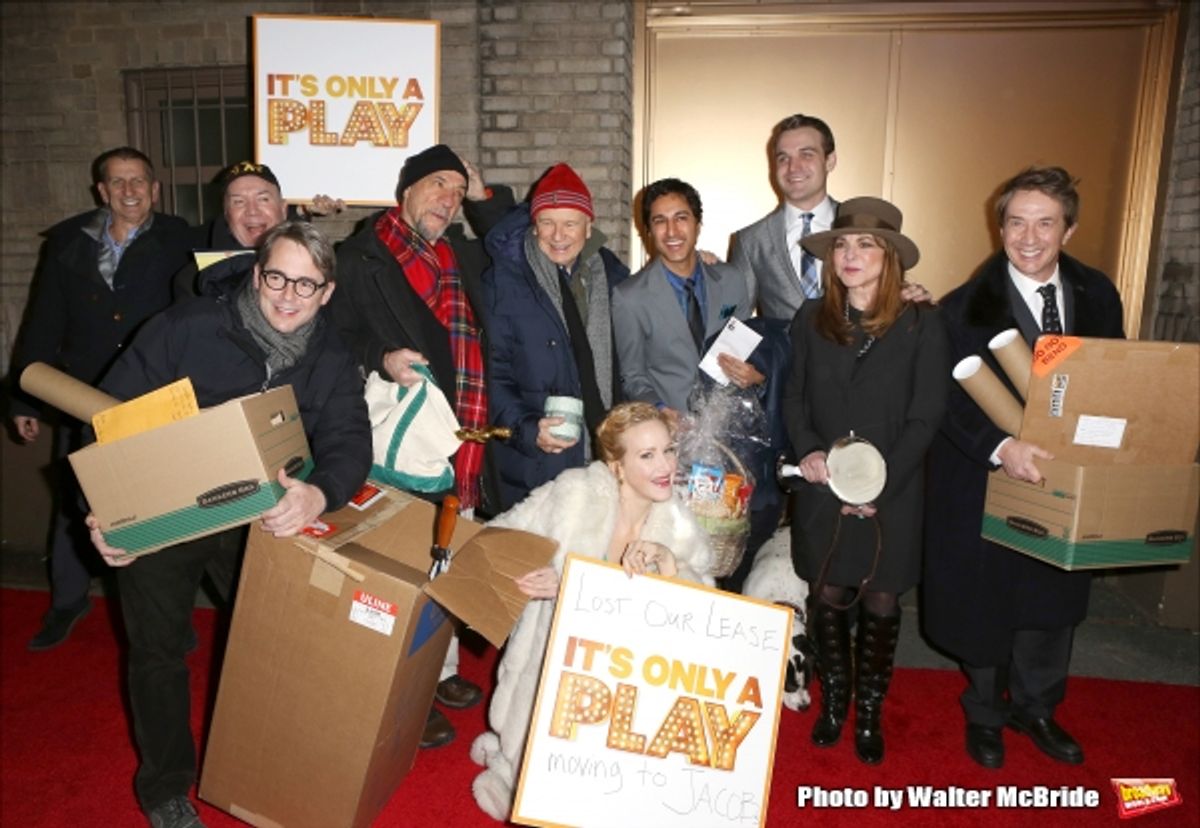 Tom Kirdahy, Jack O'Brien, Matthew Broderick, F. Murray Abraham, Terrence McNally, Katie Finneran, Maulik Pancholy, Micah Stock, Stockard Channing and Martin Short  at 