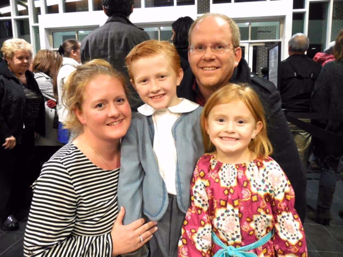 Cindy Kinsler Light, Drake Light (Homer Harper in 'River Song,' AJ Ford on 'The Walking Dead'), Michael Light and Reagan Light at 