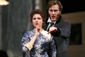 Marianna McClellan (Catherine Givings) and Mark Junek (Leo Irving) Photo