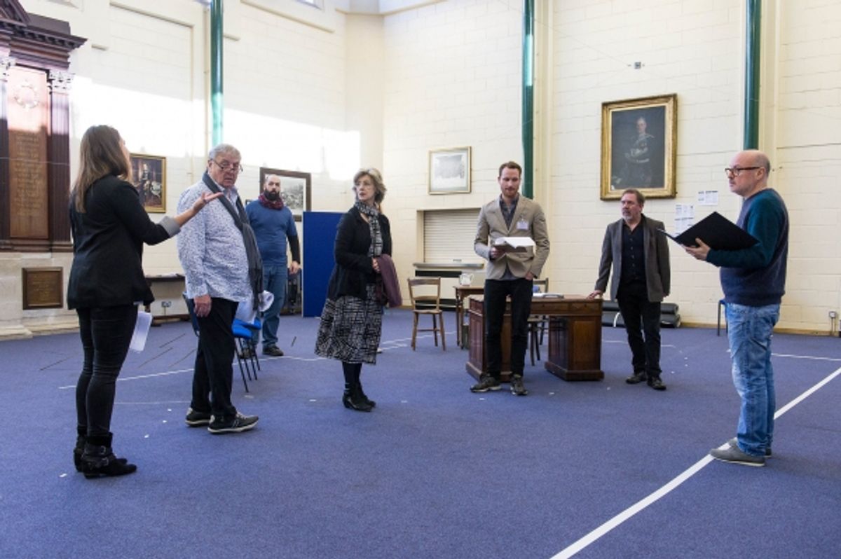 Ingrid Oliver, Desmond Barrit, Youssef Kerkour, Maureen Lipman, Jack Hawkins, David Bamber and Lindsay Posner at 