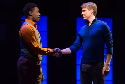 Kyle Taylor Parker and Steven Booth in the National Tour of KINKY BOOTS Photo