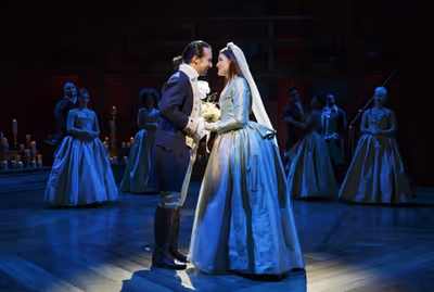 Lin-Manuel Miranda, Phillipa Soo, and company members Photo