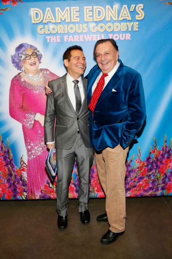 Michael Feinstein and Dame Edna creator and performer Barry Humphries Photo