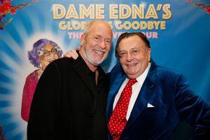 Photographer Greg Gorman and Dame Edna creator and performer Barry Humphries  Photo