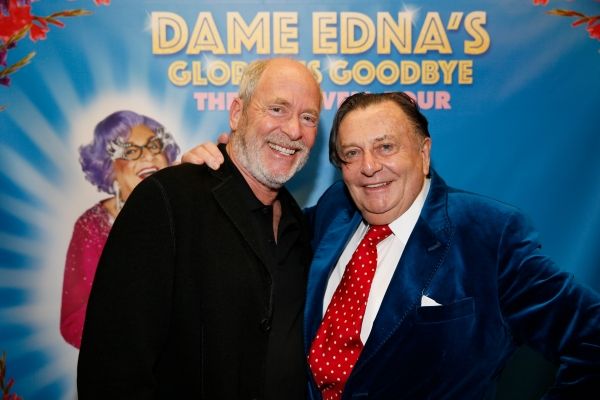 Photographer Greg Gorman and Dame Edna creator and performer Barry Humphries  Photo