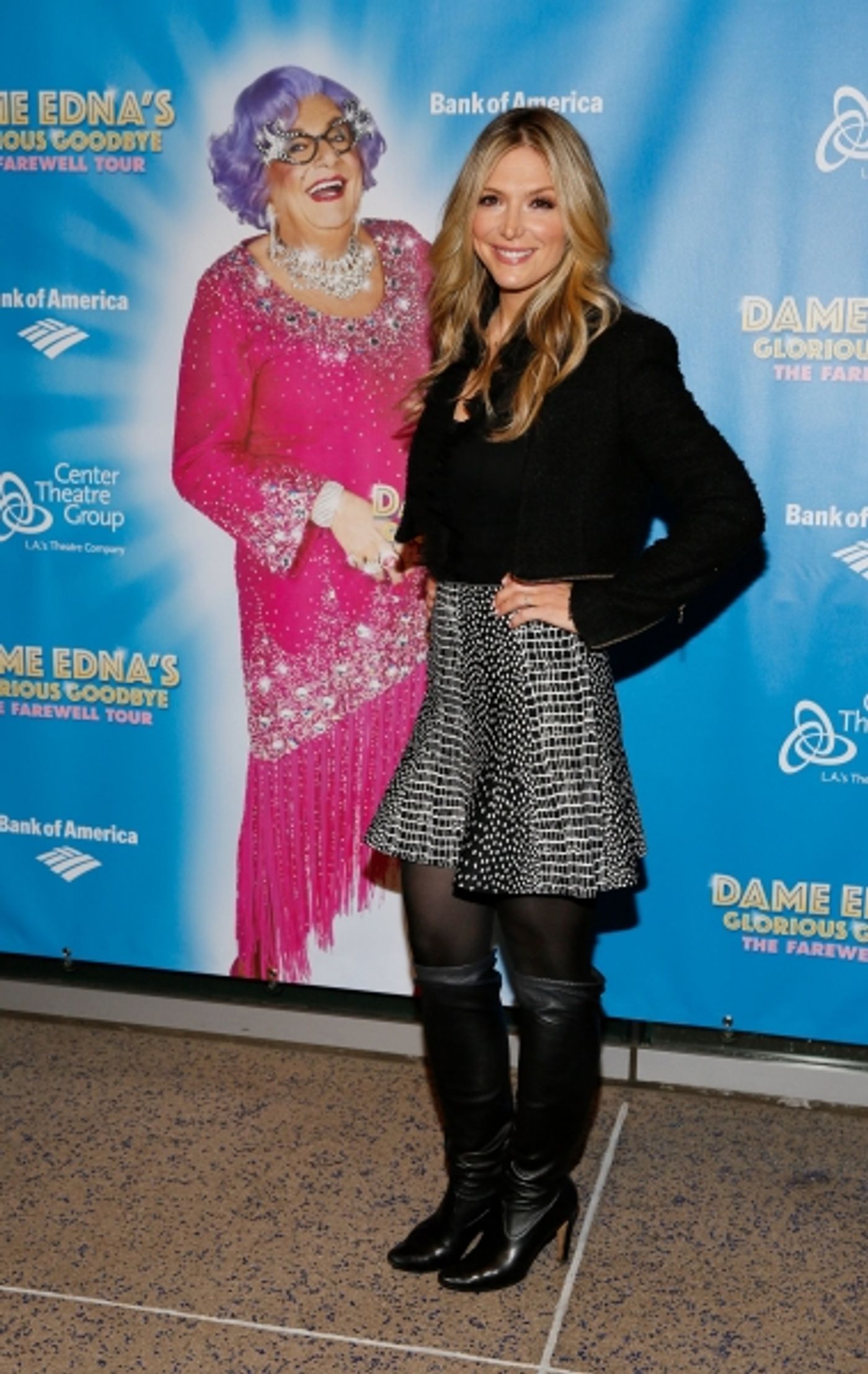 Photo Flash: Pierce Brosnan, Anjelica Huston, Michael Feinstein and More Celebrate Dame Edna's GLORIOUS GOODBYE Opening in L.A.  Image