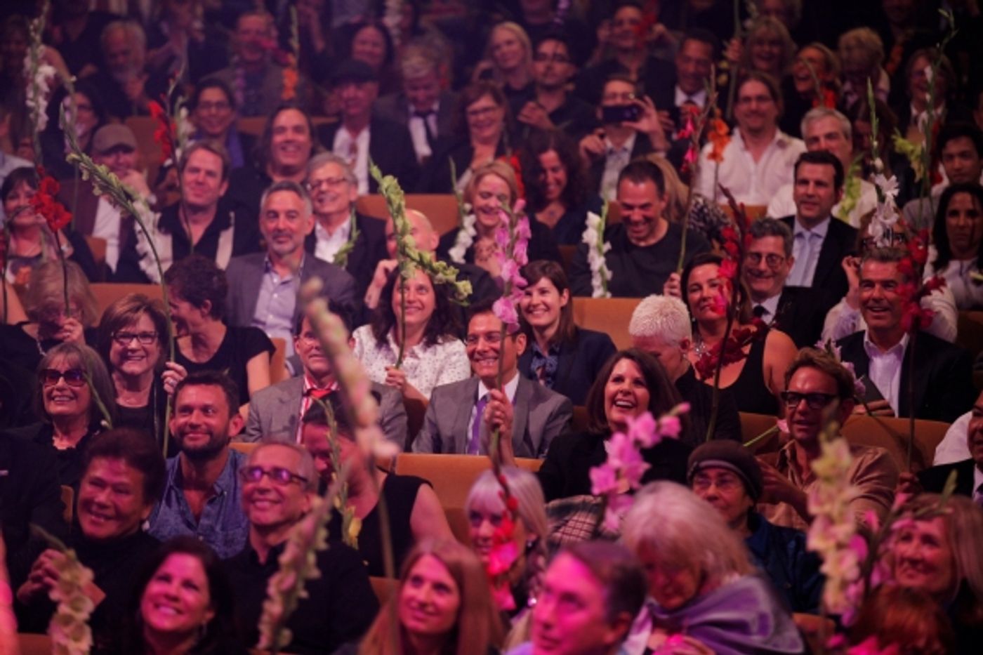 Photo Flash: Pierce Brosnan, Anjelica Huston, Michael Feinstein and More Celebrate Dame Edna's GLORIOUS GOODBYE Opening in L.A.  Image