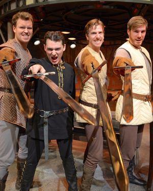 Billy Hepfinger as Sir Lionel,Jordan Wolfe as Mordred, Dan Fenaughty as Sir Dinadan a Photo