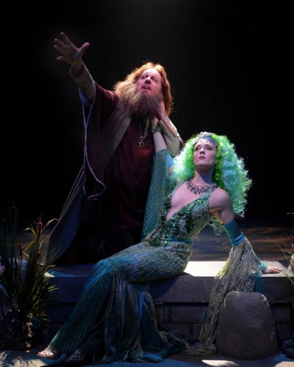 Martin Van Treuren as Merlin and Emily Brockway as Nimue. Photo