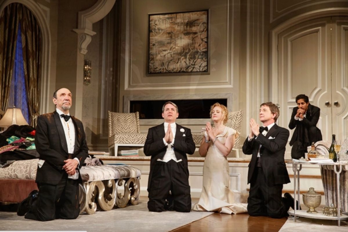 F. Murray Abraham, Martin Short, Matthew Broderick, Katie Finneran, Maulik Pancholy at 