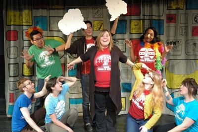 Rawson Vint, David Pintor, Mary Tilden, Nick Hart, Jennifer Johnson (center), Rachel  Photo
