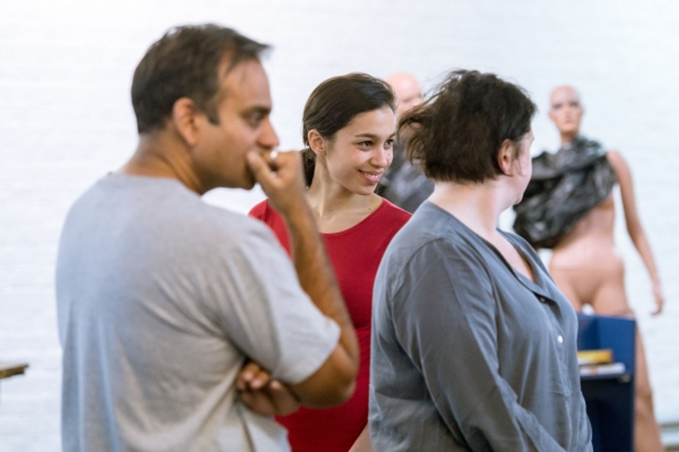 Photo Flash: First Look at Maxine Peake, Michael Shaeffer & More in Rehearsal for Royal Court's HOW TO HOLD YOUR BREATH  Image