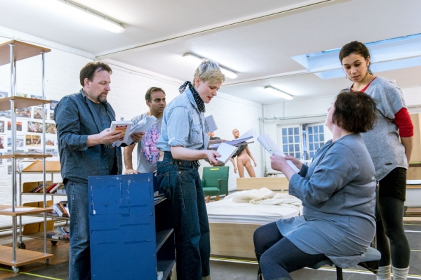 Photo Flash: First Look at Maxine Peake, Michael Shaeffer & More in Rehearsal for Royal Court's HOW TO HOLD YOUR BREATH  Image