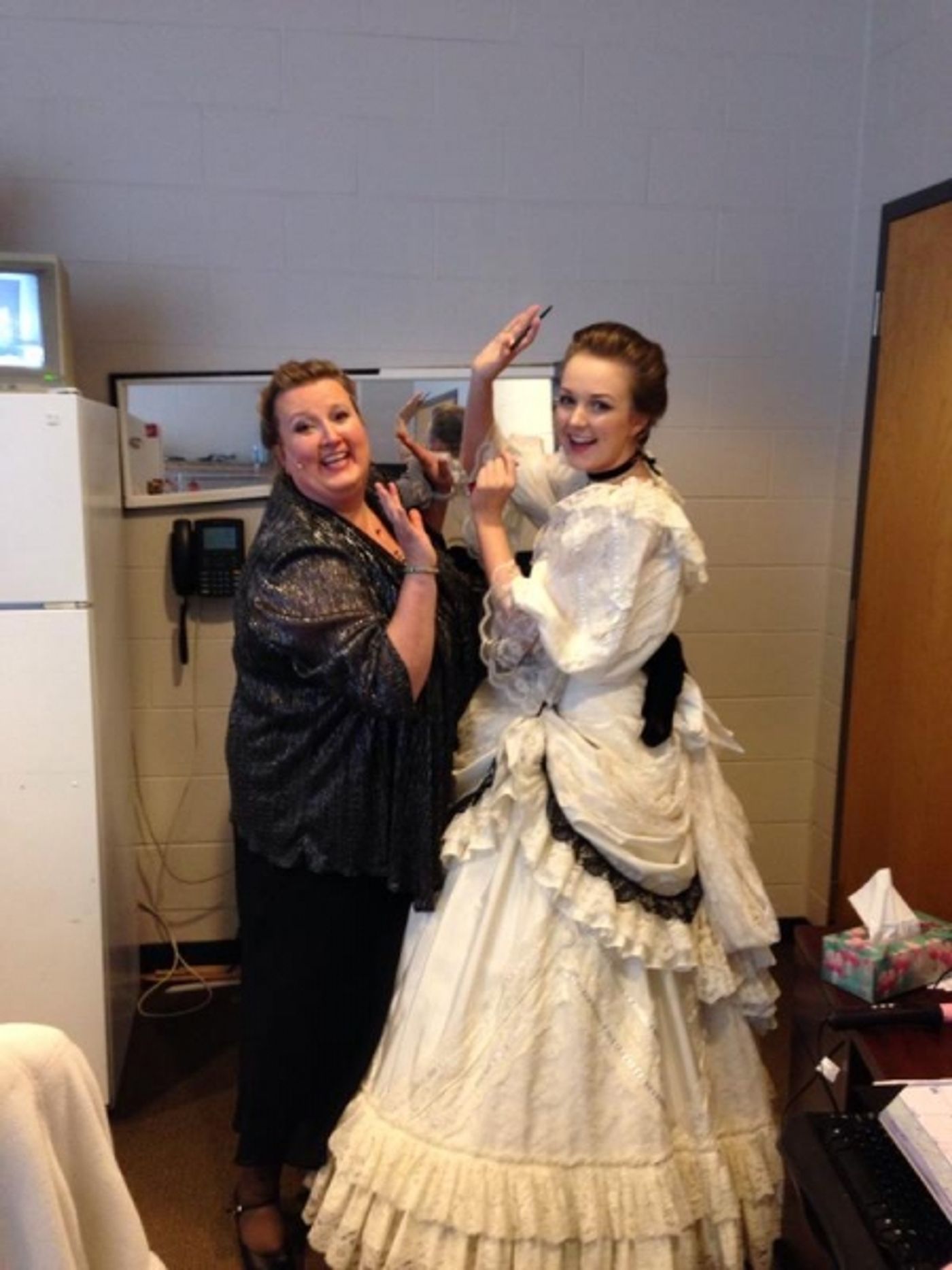 Photo Flash: Saturday Intermission Pics - Jan. 31 Part 2 - ON THE TOWN Ladies Bundle Up Backstage, and More! Photo Flash: Saturday Intermission Pics - Jan. 31 Part 2 - ON THE TOWN Ladies Bundle Up Backstage, and More! Image