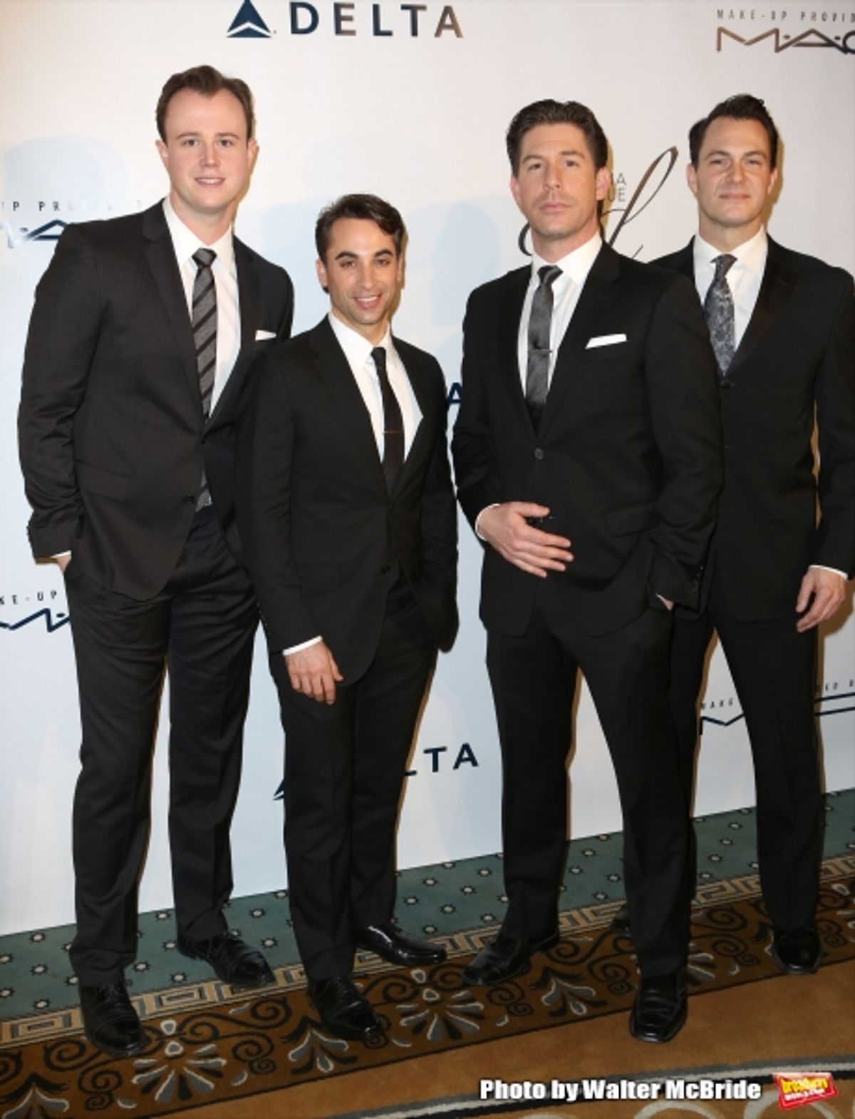 The Jersey Boys cast: Quinn VanAntwerp, Joseph Leo Bwarie, Richard H. Blake and Matt Bogart  at 