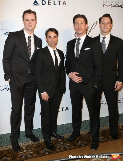 The Jersey Boys cast: Quinn VanAntwerp, Joseph Leo Bwarie, Richard H. Blake and Matt  Photo