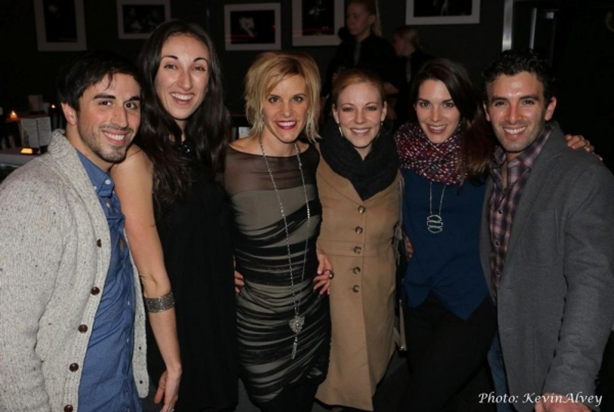 Matt Scott, Siobhan Whalen, Jenn Colella, Kirsten Scott, Kelli Barrett and Jarrod Spector at 