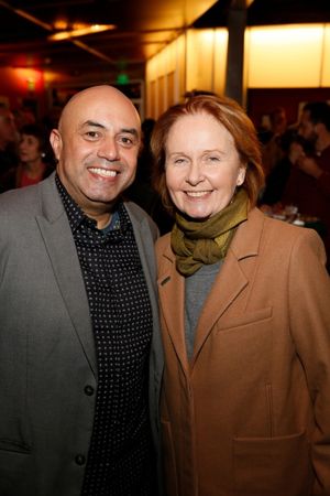 Cast member Herbert Siguenza and actress Kate Burton @ BroadwayWorld Cast member Herbert Siguenza and actress Kate Burton Photo