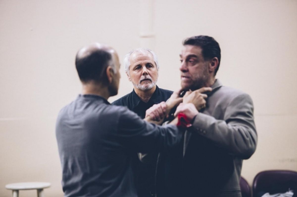 Ned Eisenberg and Lou Liberatore with Fight director Ron Peritti at 