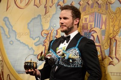 Chris Pratt performs in skits with members of the Hasty Pudding Theatricals club Photo