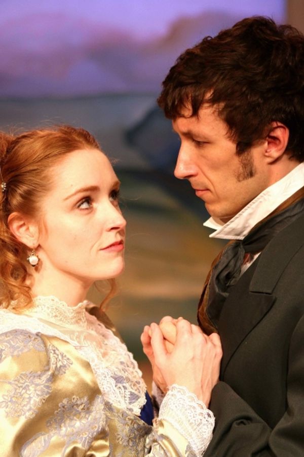 Greyson Chadwick (Elizabeth Bennet) and Paul Turbiak (Mr. Darcy) Photo