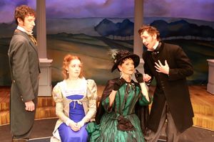 Paul Turbiak (Mr. Darcy), Greyson Chadwick (Elizabeth Bennet), Lori Berg (Lady Cather Photo