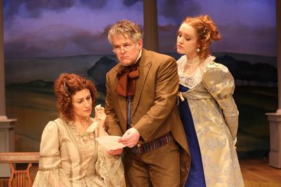 Deborah Marlowe (Mrs. Bennet), Bruce Ladd (Mr. Bennet), Greyson Chadwick (Elizabeth B Photo