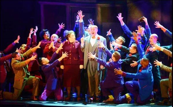 Todd Berkich (Nicely Nicely) Jesse Graham (General Cartwright) and the cast of GUYS & Photo