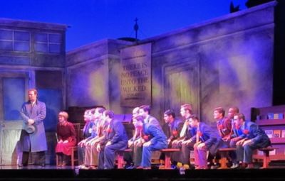 Michael Thatcher (Lt. Brannigan) and the cast in 'Sit Down, You're Rocking The Boat' Photo