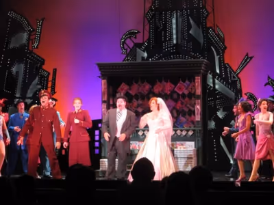 Matt Taylor, Kayleen Seidl, Kelly Green, Lauren Weinberg and the cast of GUYS & DOLLS Photo