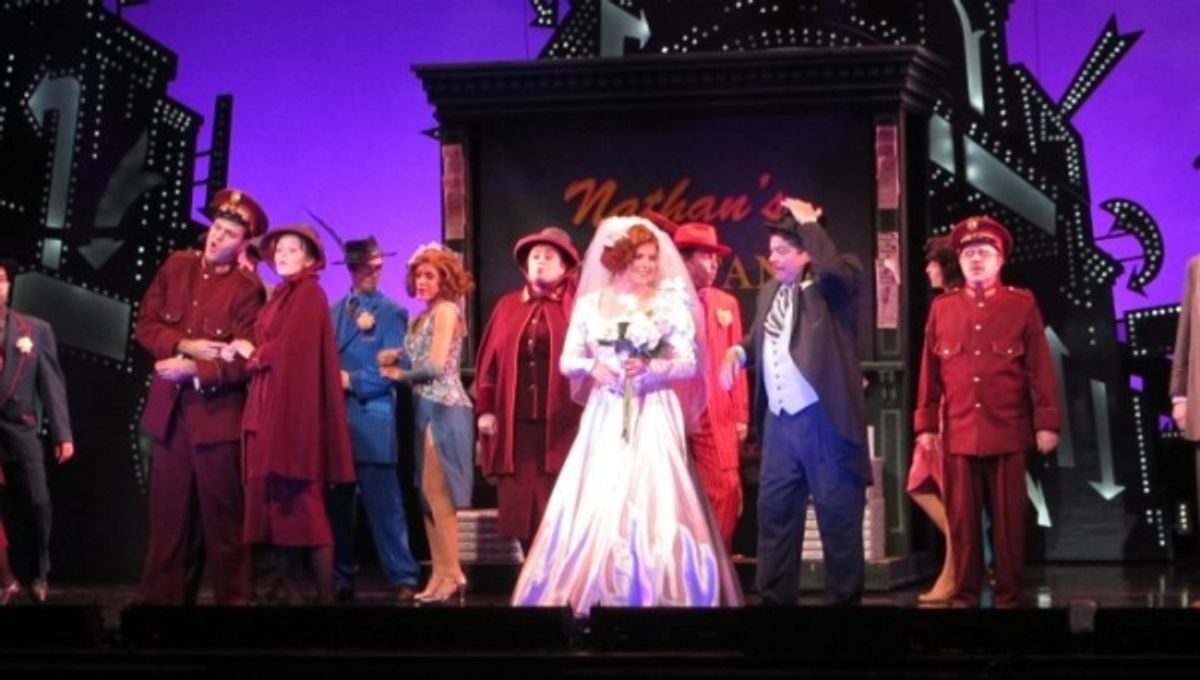Matt Taylor, Kayleen Seidl, Jesse Graham, Kelly Green, Lauren Weinberg and the cast of GUYS & DOLLS at 
