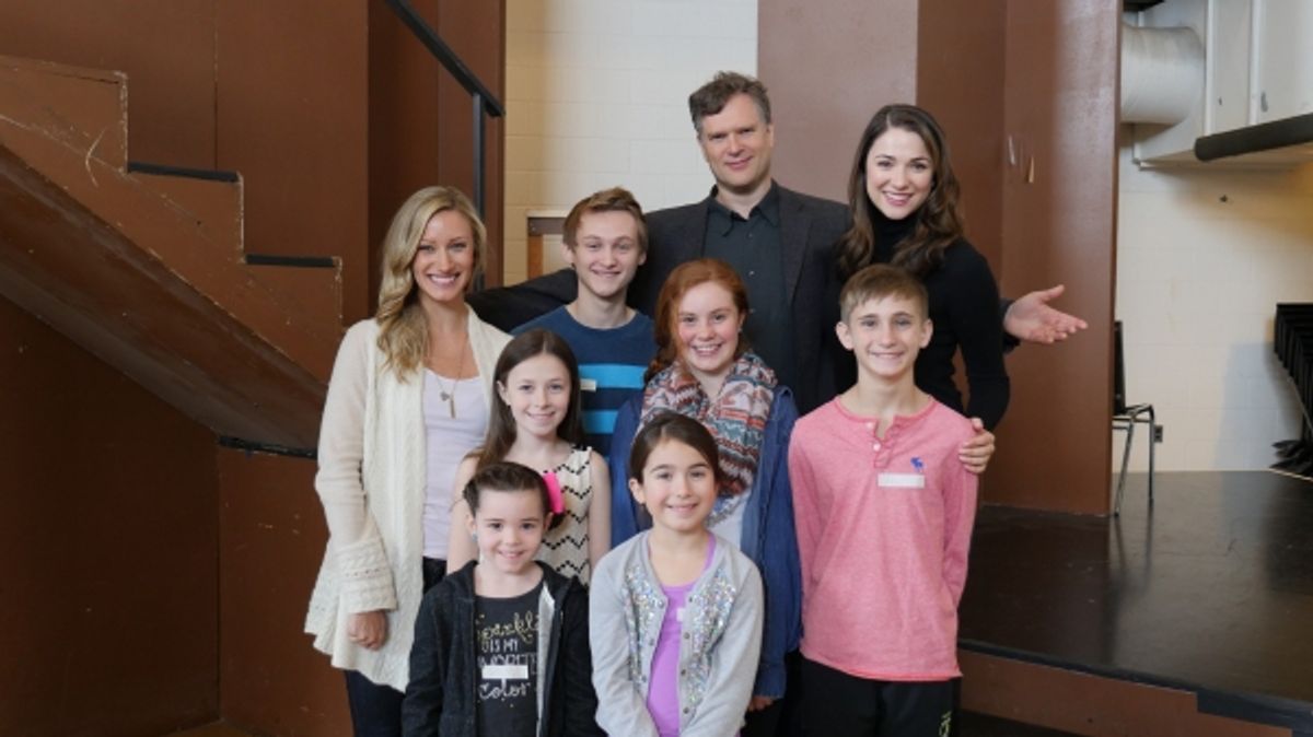 Effie Honeywell (Louisa), Ben Carlson (Captain von Trapp), Stephanie Rothenberg (Maria), Alec Dahmer (Kurt), Sarah DaSilva (Marta), Zoe Brown (Gretl), Graci Leahy (Brigitta), Alexandra Herzog (Liesl) and Sean Dolan (Friedrich) at 