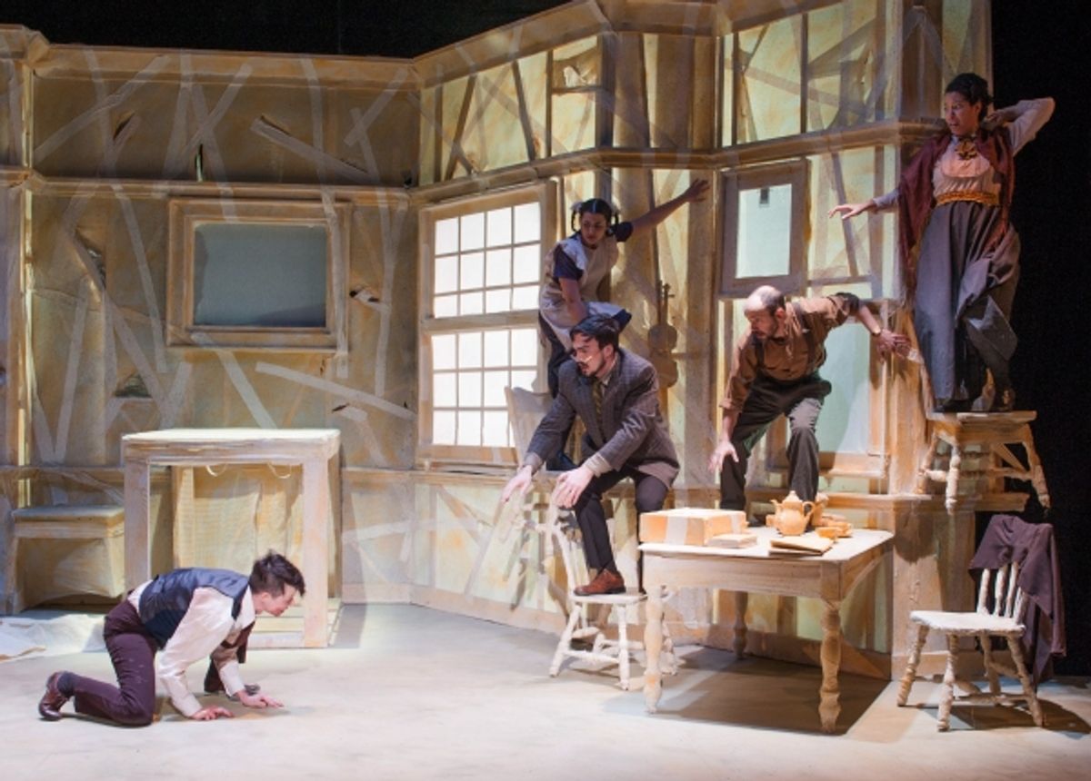 Kristen Bailey (as Gregor), Alan Brincks (as Chief Clerk), Gracie Martin (as Greta), Douglas Hara (as Mr. Samsa), Anita Holland (as Mrs. Samsa) at 