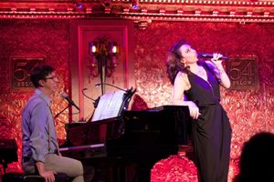 Lesli Margherita (Matilda) opens the show with musical director, Drew Wutke @ BroadwayWorld Lesli Margherita (Matilda) opens the show with musical director, Drew Wutke Photo