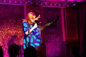 After explaining that she had to go on for Galinda in Wicked after a night of drinking, only to discover while up in the bubble she was still drunk, Megan Sikora reenacts her booze-brave rendition of 'Popular.' @ BroadwayWorld After explaining that she had to go on for Galinda in Wicked after a night of drinkin Photo