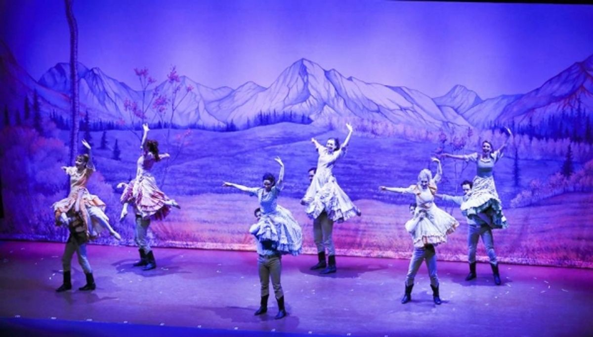 The cast of SEVEN BRIDES FOR SEVEN BROTHERS at 