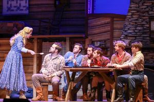 Kate Marshall (Milly), Wesley Drummond (Benjamin), Carver Duncan (Caleb), Matt Casey (Daniel), Ben Cramer (Ephraim), William Leonard (Frank) and Max King (Gideon) @ BroadwayWorld Kate Marshall (Milly), Wesley Drummond (Benjamin), Carver Duncan (Caleb), Matt Casey Photo