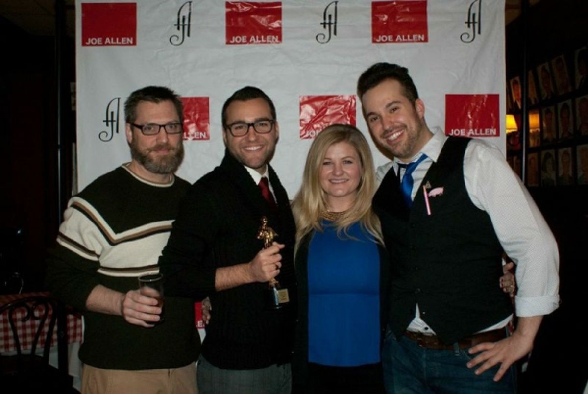 Featured nominees for Best Supporting Waiter and Waitress (Joe Allen) Standing out: Will Wilkinson who was honored with a Governor's Award at 