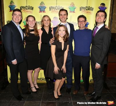 Christina Bianco with Andy Sandberg, Greg Edwards and the show's producers Photo