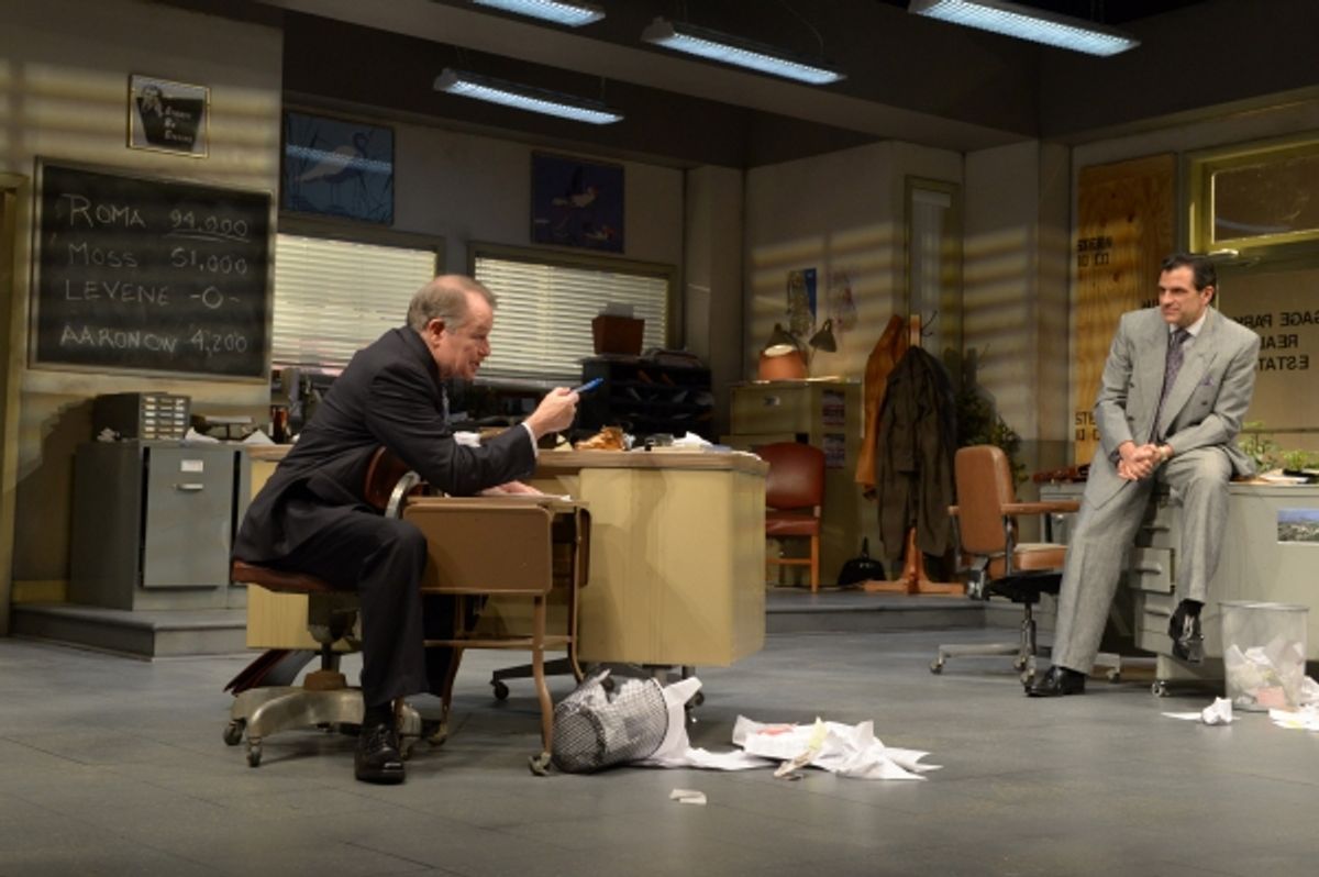 Shelly 'The Machine' Levene (Rob Donohoe) and Richard â€"Rickyâ€ Roma (Peter Allas)  at 