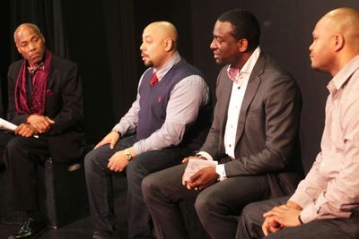 Senator Bill Perkins, Raymond Santana, Yusef Salaam, Kevin Richardson Photo